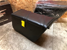 Load image into Gallery viewer, LEATHER SADDLEBAGS PAIR SADDLE BAG PANNIER SIDE CASE ROADKROME RIGID LEATHERTEK