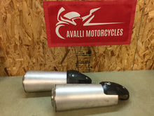Load image into Gallery viewer, 2008-2014 DUCATI MONSTER 696 EXHAUST CANS MUFFLERS PIPE PIPES SLIP ON TWIN OEM