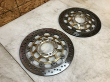 Load image into Gallery viewer, 05 06 07 08 09 10 TRIUMPH SPEED TRIPLE 1050 FRONT BRAKE ROTORS ROTOR STRAIGHT