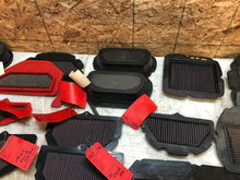 Load image into Gallery viewer, LOT OF AFTERMARKET AIR FILTERS K&N BMC GSXR KAWASAKI HONDA K AND N FILTERS