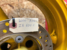 Load image into Gallery viewer, 98 99 00 01 02 KAWASAKI ZX6-R ZX6R ZX600 J REAR WHEEL BACK RIM STRAIGHT & TRUE