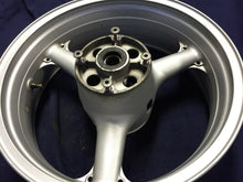 Load image into Gallery viewer, 98-02 KAWASAKI NINJA ZX6R ZX6-R REAR WHEEL RIM OEM MINT SILVER STRAIGHT