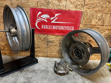 Load image into Gallery viewer, 00 01 02 03 TRIUMPH DAYTONA SPRINT 955i  FRONT WHEEL REAR WHEEL BACK RIM PAIR