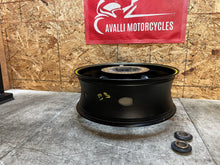 Load image into Gallery viewer, 2013 09 10 11 12 13 14 YAMAHA YZFR1 YZF R1 REAR WHEEL BACK RIM STRAIGHT NON ABS