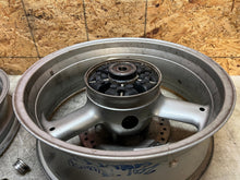 Load image into Gallery viewer, 00 01 02 03 TRIUMPH DAYTONA SPRINT 955i  FRONT WHEEL REAR WHEEL BACK RIM PAIR