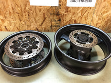 Load image into Gallery viewer, 00 01 02 03 TRIUMPH DAYTONA SPRINT 955i FRONT WHEEL REAR WHEEL BACK RIM PAIR