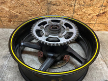Load image into Gallery viewer, 2013 09 10 11 12 13 14 YAMAHA YZFR1 YZF R1 REAR WHEEL BACK RIM STRAIGHT NON ABS
