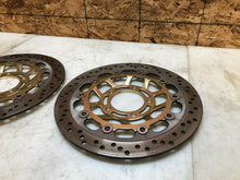 Load image into Gallery viewer, 05 06 07 08 09 10 TRIUMPH SPEED TRIPLE 1050 FRONT BRAKE ROTORS ROTOR STRAIGHT