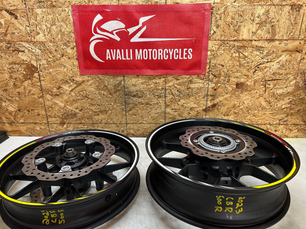 20 21 22 23 24 HONDA CBR500R CBR 500R FRONT & REAR WHEELS WHEEL RIMS RIM PAIR