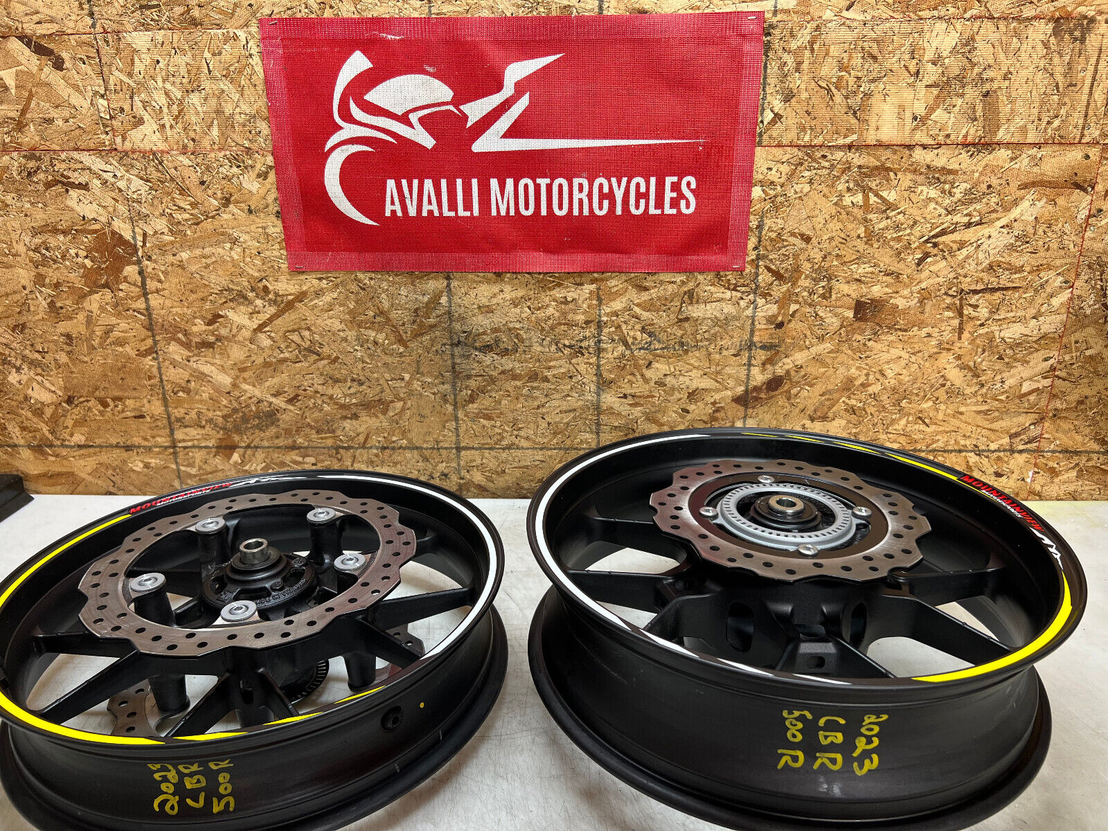 20 21 22 23 24 HONDA CBR500R CBR 500R FRONT & REAR WHEELS WHEEL RIMS RIM PAIR