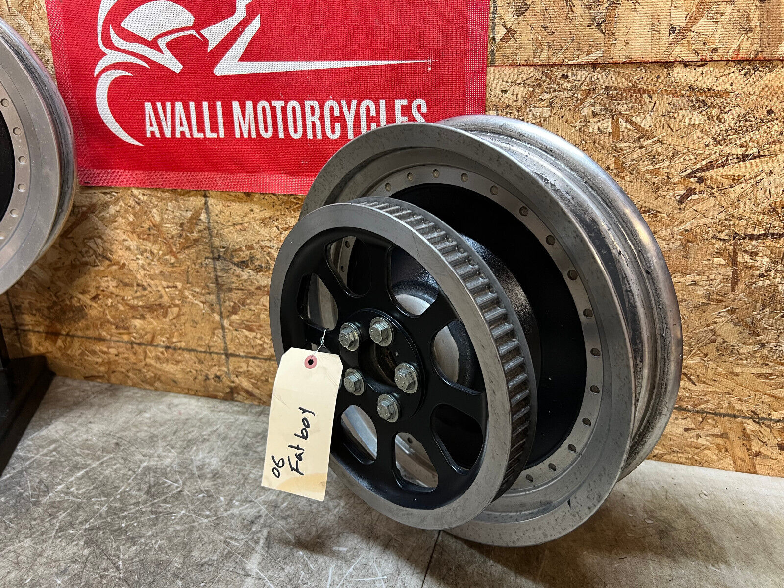 HARLEY DAVIDSON FAT BOY FLSTFI FATBOY SOFTAIL SOFT TAIL FRONT REAR WHEELS WHEEL