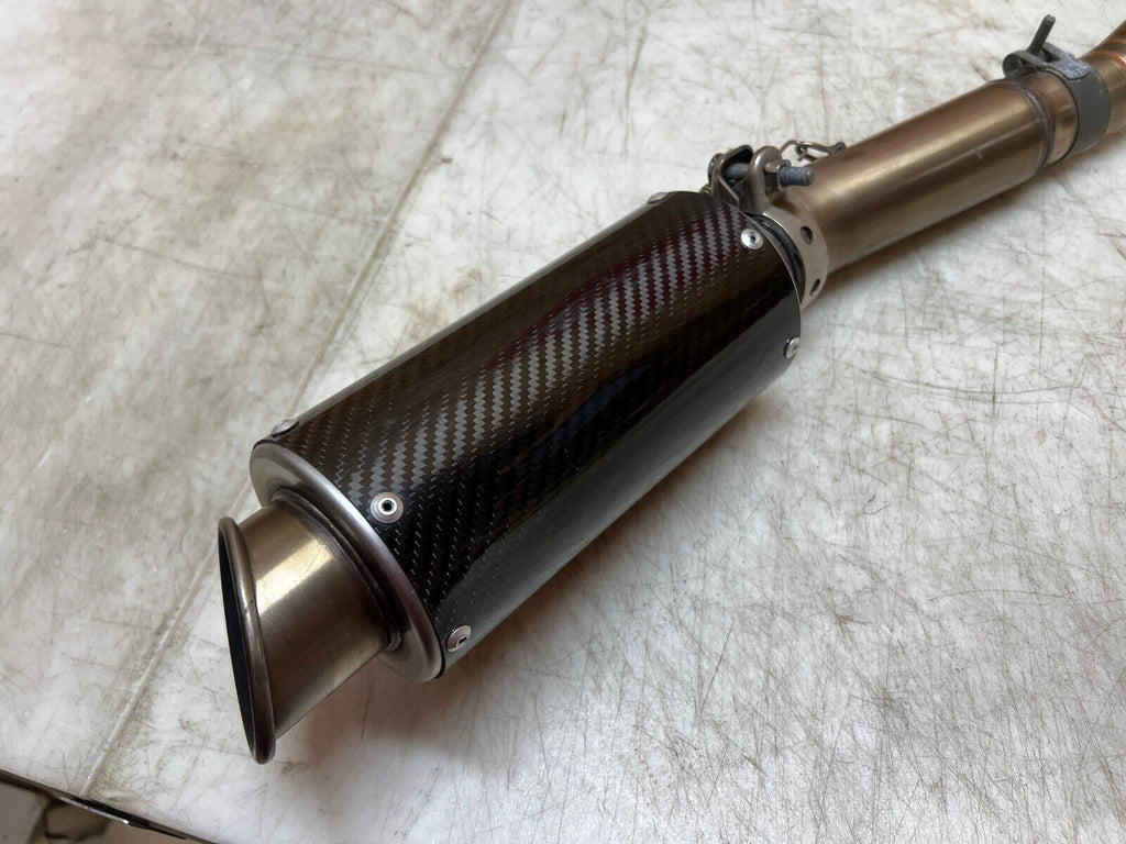 08 09 10 2009 2010 SUZUKI GSXR GSX-R 600 750 CARBON FIBER SLIP ON EXHAUST PIPE