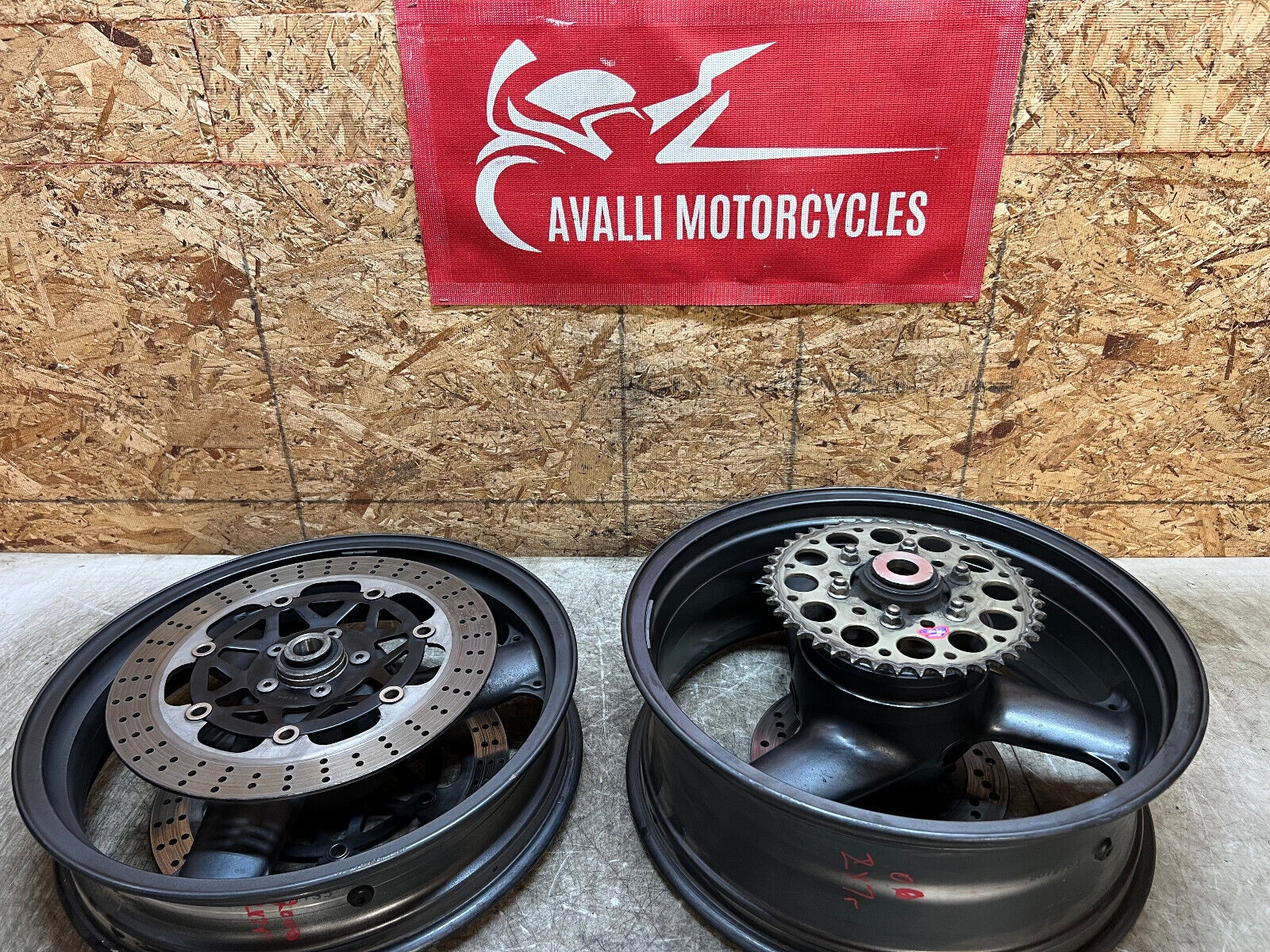 98 99 00 01 02 03 KAWASAKI NINJA ZX7-R ZX7R ZX7 FRONT REAR WHEELS