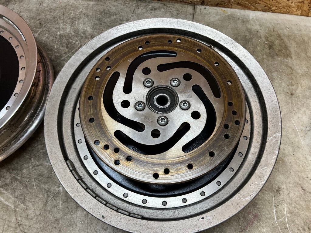 HARLEY DAVIDSON FAT BOY FLSTFI FATBOY SOFTAIL SOFT TAIL FRONT REAR WHEELS WHEEL