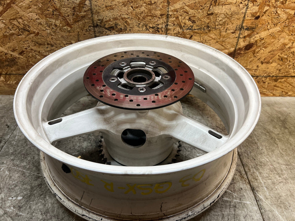 01 02 03 2001-2003 SUZUKI GSXR GSX-R GSX-R600 750 REAR WHEEL BACK RIM STRAIGHT