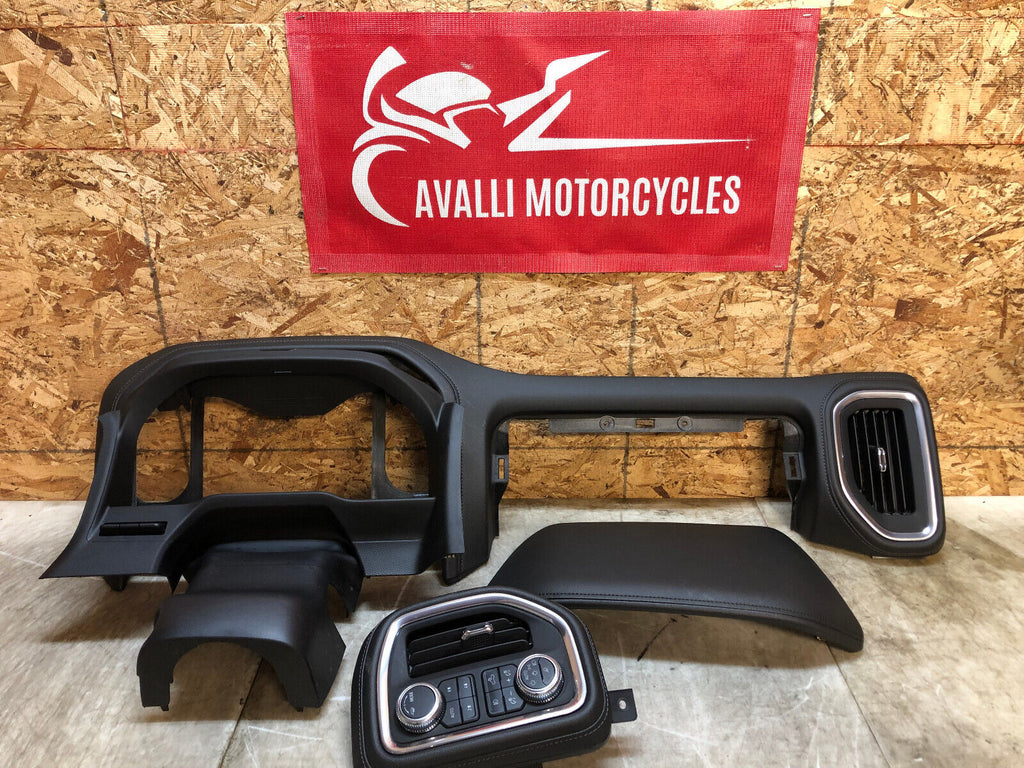 20-23 GMC SIERRA SILVERADO DENALI 2500 3500 LEATHER DASH PANEL TRIM BEZEL SWITCH
