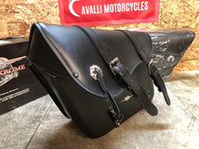 Load image into Gallery viewer, LEATHER SADDLEBAGS PAIR SADDLE BAG PANNIER SIDE CASE ROADKROME RIGID LEATHERTEK
