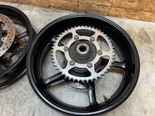Load image into Gallery viewer, 08 09 10 12 13 14 15 16 YAMAHA YZFR6 YZF R6 R6R FRONT &amp; REAR WHEELS WHEEL RIM
