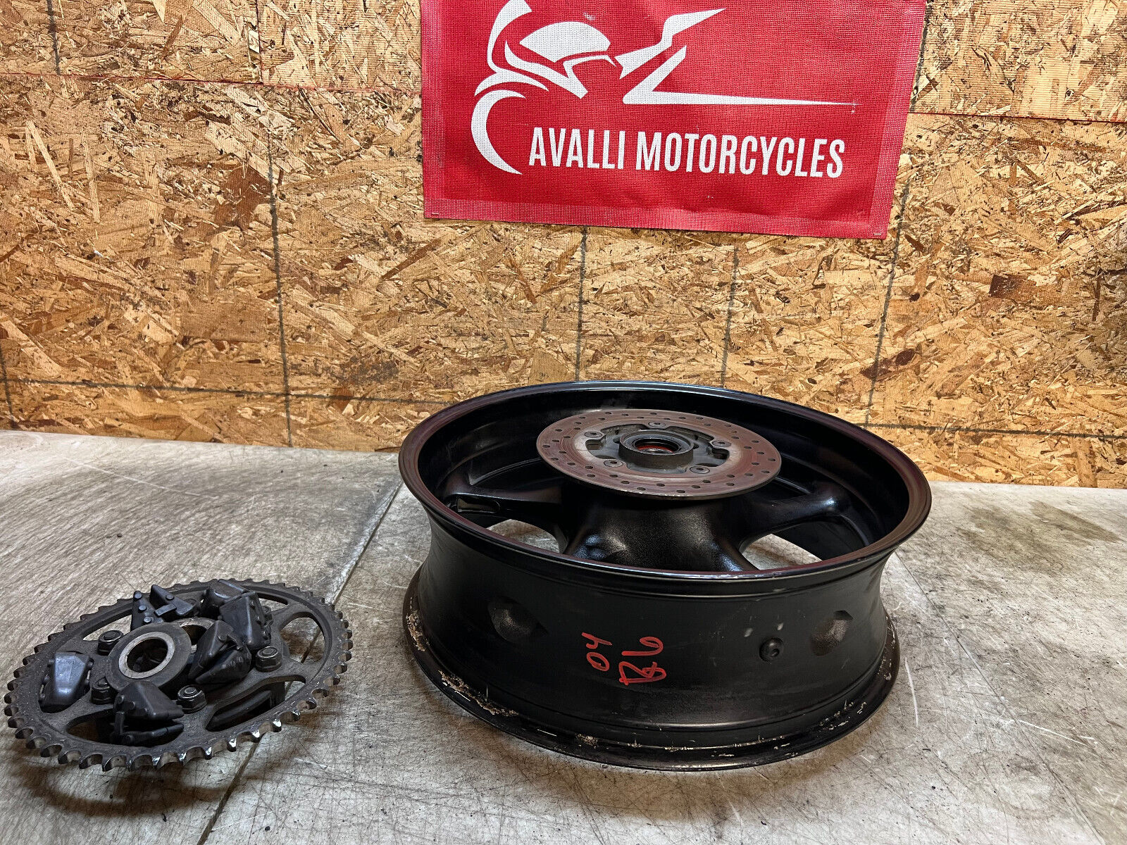 03 04 05 08 09 2005 YAMAHA YZFR6 YZF R6 S REAR WHEEL BACK WHEEL RIM STRAIGHT