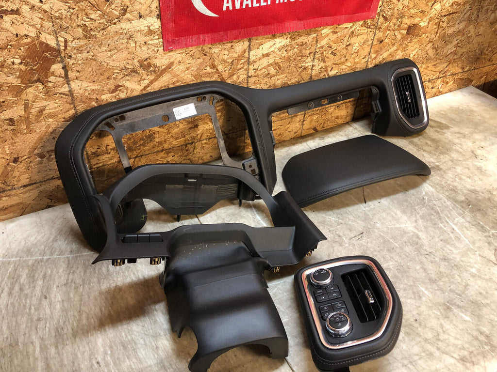 20-23 GMC SIERRA SILVERADO DENALI 2500 3500 LEATHER DASH PANEL TRIM BEZEL SWITCH