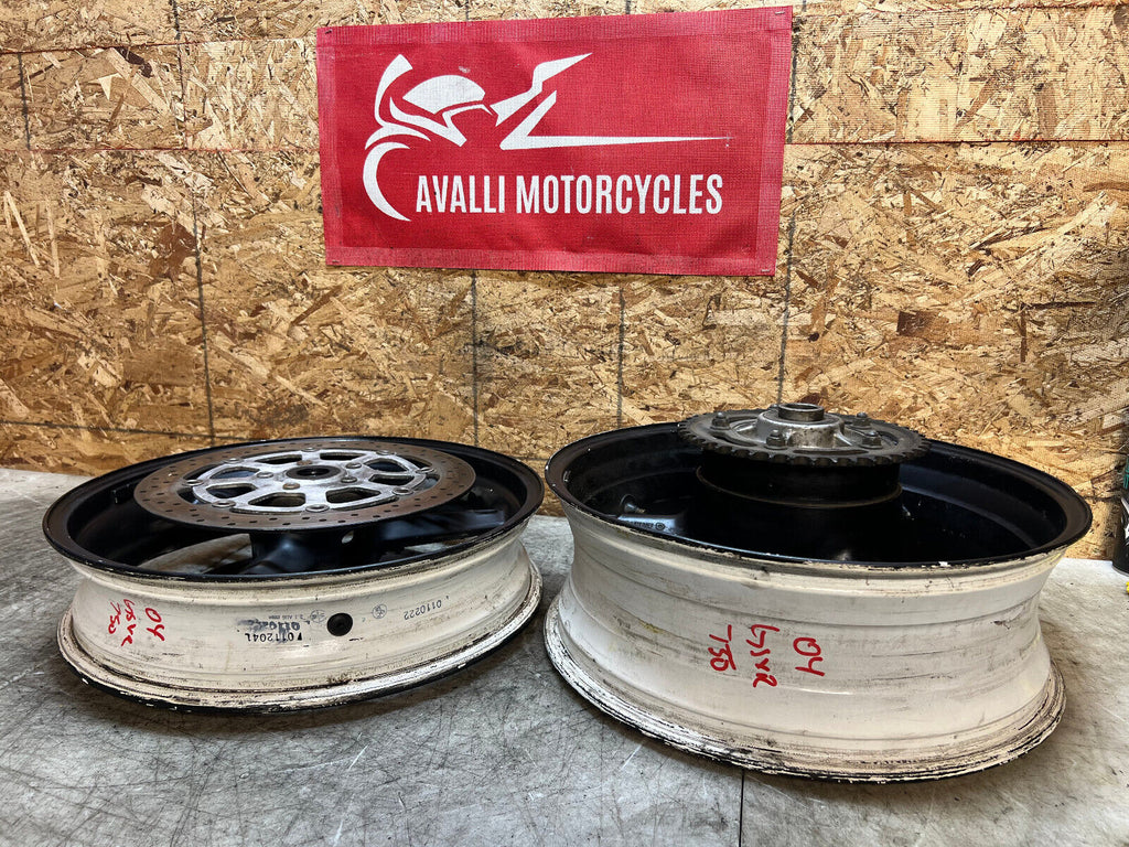 04 05 2004 2005 SUZUKI GSXR GSX-R GSXR600 600 750 FRONT & REAR WHEELS WHEEL RIM