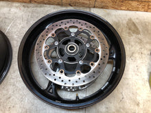 Load image into Gallery viewer, 08 09 10 11 12 SUZUKI HAYABUSA GSX1300R GSX 1300 FRONT REAR WHEELS WHEEL RIM
