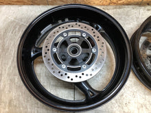 Load image into Gallery viewer, 08 09 10 11 12 SUZUKI HAYABUSA GSX1300R GSX 1300 FRONT REAR WHEELS WHEEL RIM
