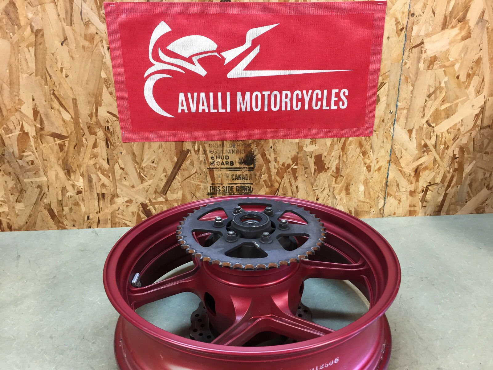 06 07 08 2006 2007 2008 KAWASAKI NINJA 650 650R EX650 REAR WHEEL RIM STRAIGHT